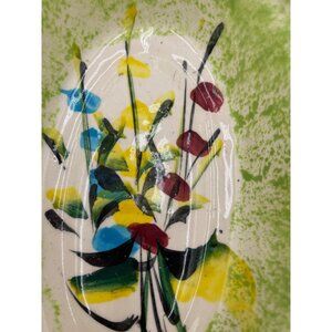 Hand-Painted Mexican Ceramic Bowls Floral & Abstract Designs 5" 6"